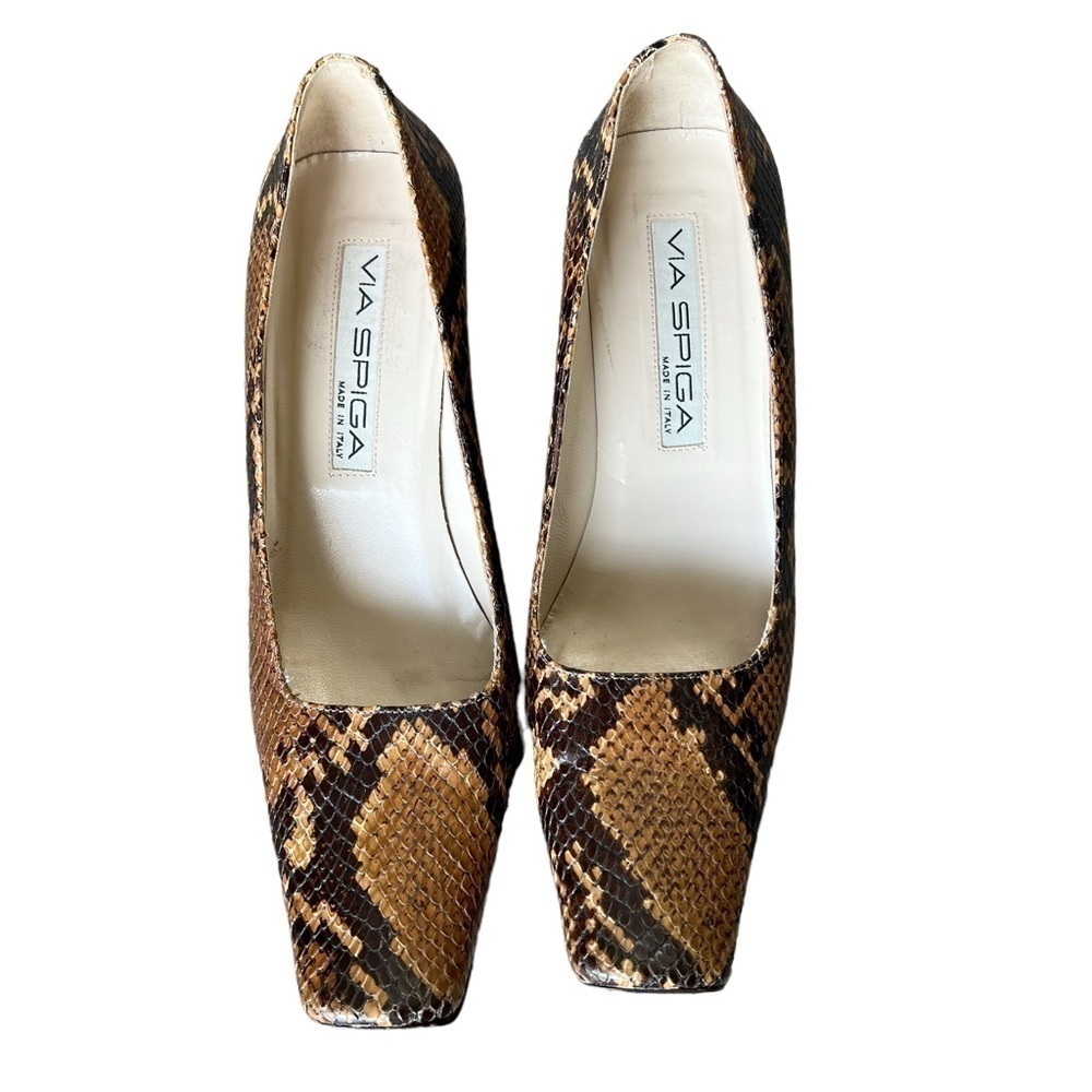 Via Spiga Snakeskin Pump Heels #3